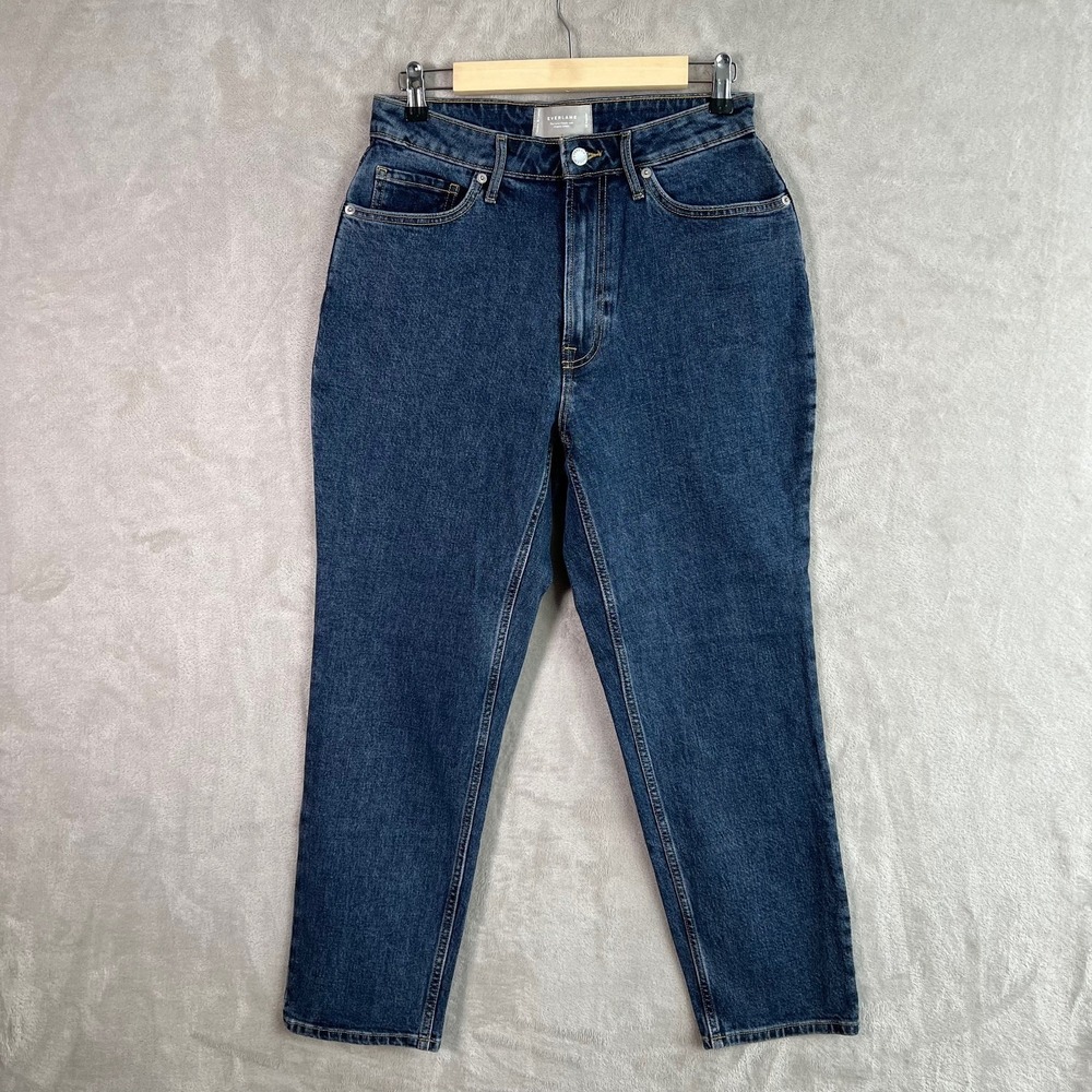 Everlane Jeans Womens 29 Blue The Curvy Cheeky High Jean Organic Dark Denim